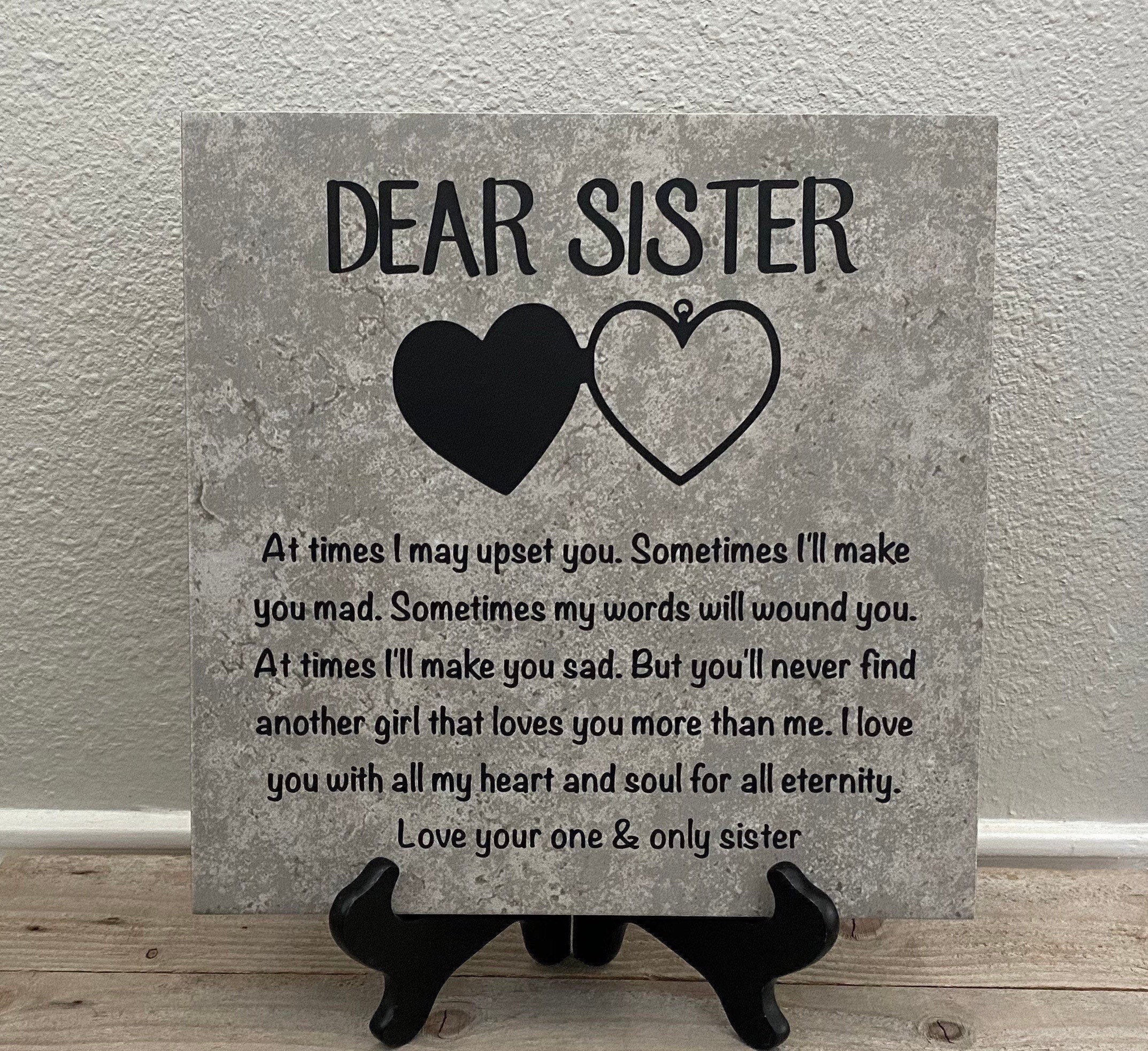 Gift for Sister, Birthday Day Gifts, Christmas Gifts, Personalized Gifts,  Gifts for Her, Housewarming Gift, Sister Gifts,decorative Tile, 