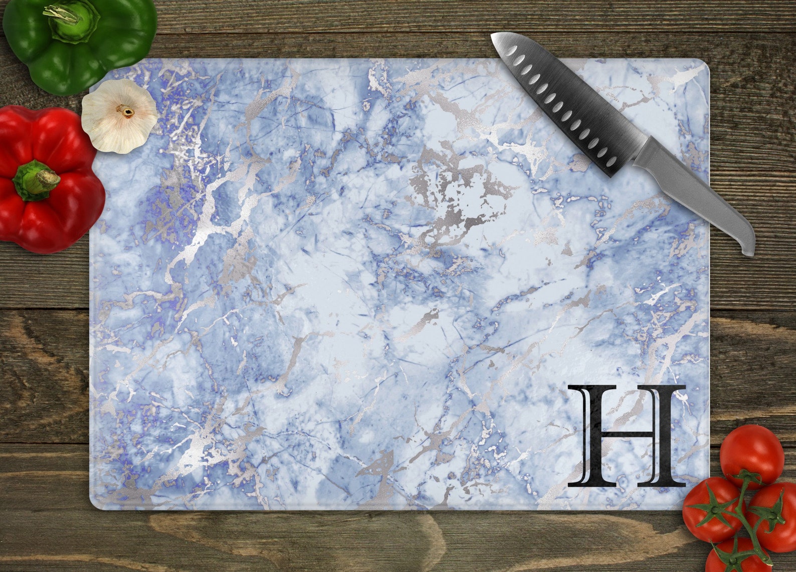 Custom Glass Cutting Board Personalized Cutting Board Marble Etsy