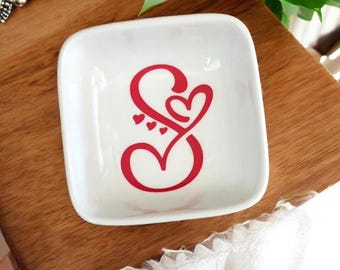 Monogrammed Jewelry Dish Her, Coworker Gifts, Birthday Teen Girl Gifts, Unique Gift For Her, , Friend Christmas Gift, Stocking Stuffer Her