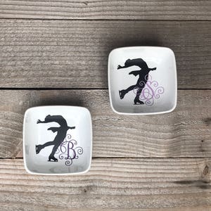 Monogrammed Jewelry Ring Dish, Gifts for Ice Skater, Skating Gifts, Recital gifts, Figure Skating, Personalized Ring Dish, Coach Gifts image 9