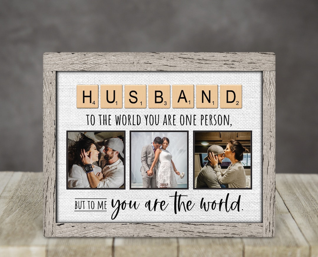 Husband Picture Frame, Special Unique Gift for Husband, Valentine's Day