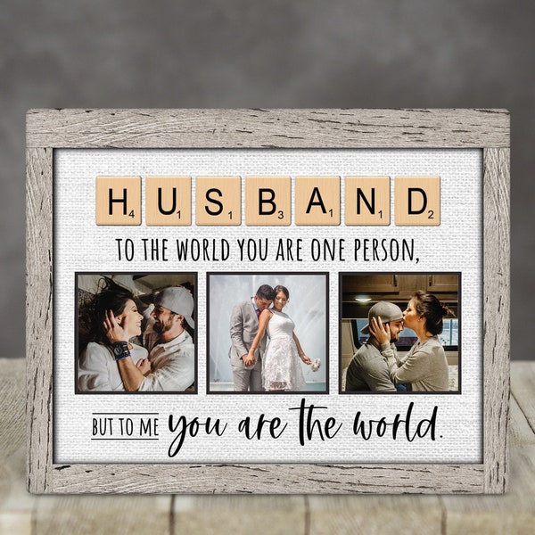 Husband Picture Frame, Special Unique Gift For Husband, Valentine's Day Gift Him, Anniversary Gift Husband, Birthday Gift Idea, Desk Frame