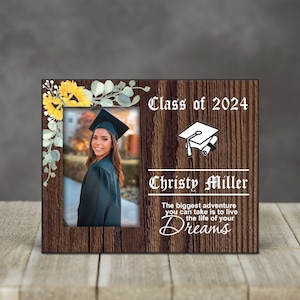 Class of 2024 Graduation Picture Frame, Graduate Photo Frame, Graduation Gift Her, Graduation Basket, Gift for Daughter, College Graduate