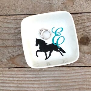 Equestrian Gifts, Horse Jewelry, FFA Teacher Gifts, Horse Gifts, Horse logo, Horse Lover Gift, Monogrammed Jewelry Dish, Ring Dish, Jewelry image 10