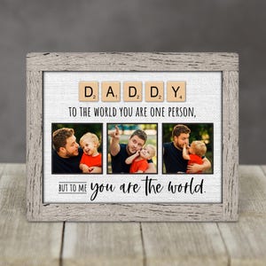Daddy Photo Frame, Scrabble Tile Picture Frame, Gift for Dad, To Daddy from Child, Father's Day Gift Idea, Birthday Gift Dad, Christmas Gift