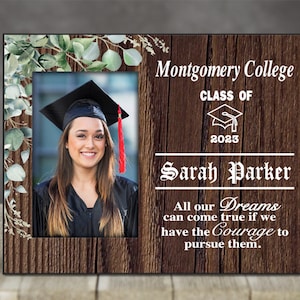 Personalized Graduation Picture Frame, Graduate Photo Frame, Class of 2023 Gifts, Grad Gifts, Eucalyptus Table Frame, High School Graduate