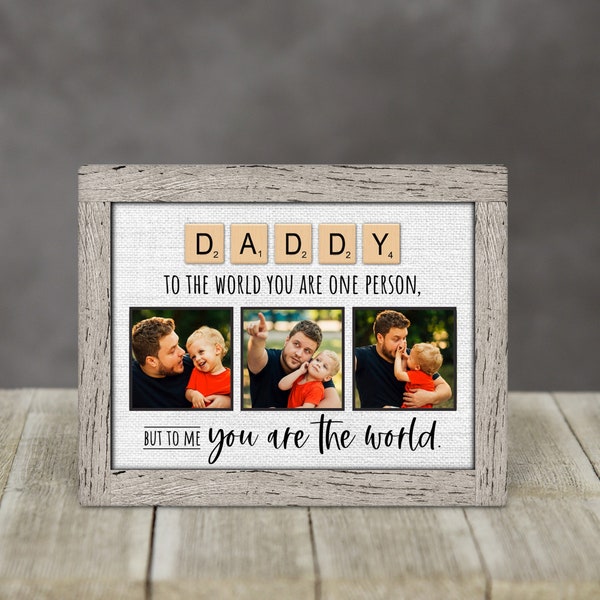 Daddy Photo Frame, Scrabble Tile Picture Frame, Gift for Dad, To Daddy from Child, Father's Day Gift Idea, Birthday Gift Dad, Christmas Gift