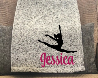 Personalized Dance Throw Blanket, Birthday Gift Daughter, Dance Gifts, Ballet Gifts, Christmas Dance Gifts, Team Gift Idea, Friend Gifts