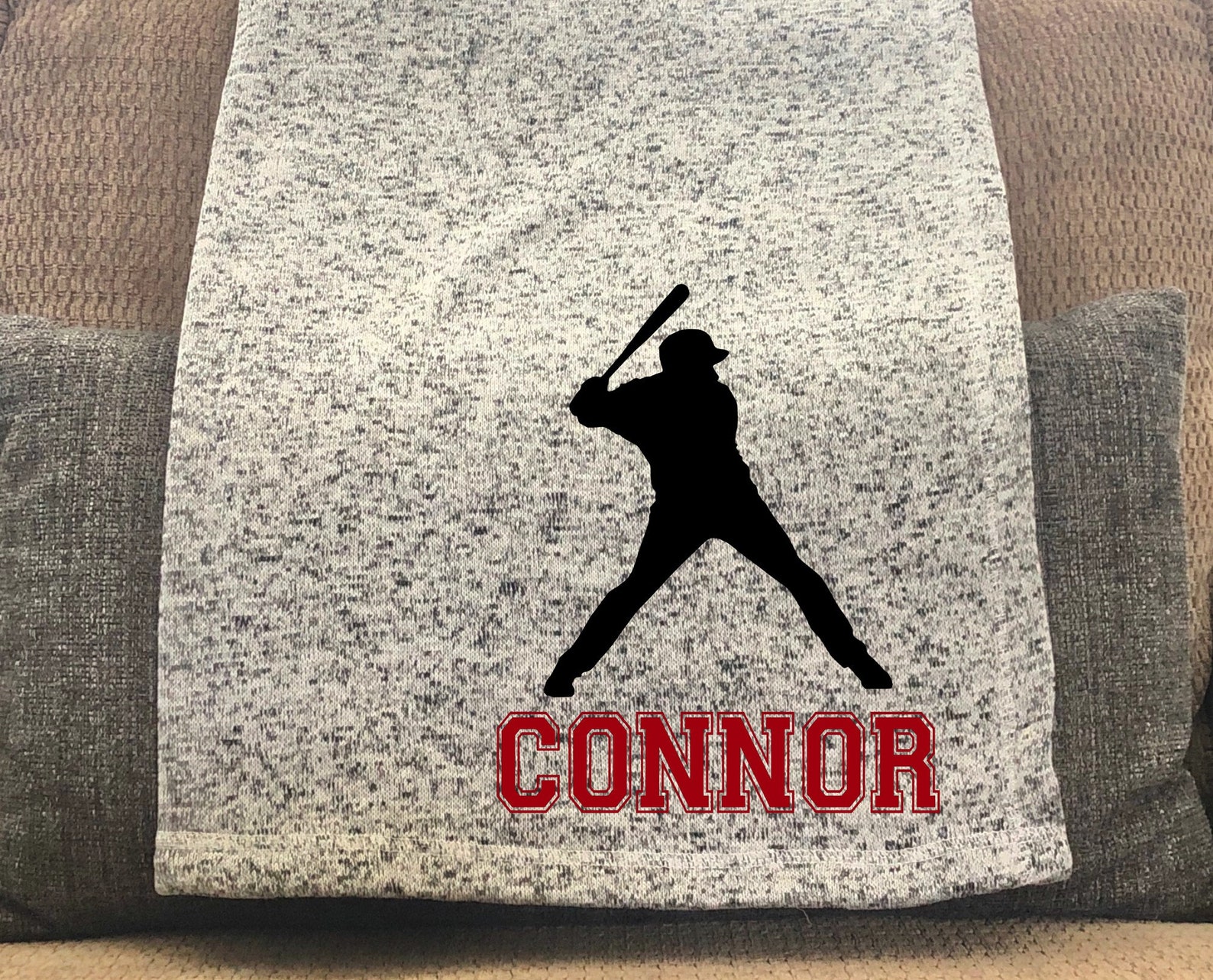 Personalized Baseball Throw Blanket Birthday Gift for Him Etsy
