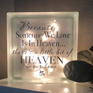 Because Someone We Love In Heaven, Remembrance Night Light Gift, Funeral Gift Friend, Memorial For Loved One, Condolences Gift