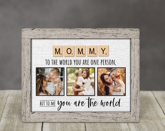 Mommy Photo Frame, Scrabble Tile Picture Frame, Gift for Mom, To Mom from Child, Mother's Day Gift Idea, Birthday Gift Mom, Christmas Gift