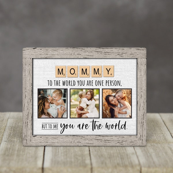 Mommy Photo Frame, Scrabble Tile Picture Frame, Gift for Mom, To Mom from Child, Mother's Day Gift Idea, Birthday Gift Mom, Christmas Gift