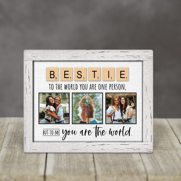 Bestie Photo Frame, Scrabble Tile Picture Frame, To My Best Friend, BFF Gifts, Birthday Gift Friend, Christmas Gift Friend, I Love You