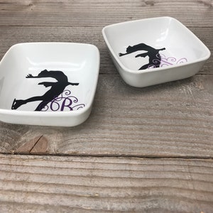 Monogrammed Jewelry Ring Dish, Gifts for Ice Skater, Skating Gifts, Recital gifts, Figure Skating, Personalized Ring Dish, Coach Gifts image 7