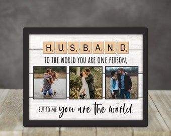 Husband Picture Frame, Special Unique Gift For Husband, Valentine's Day Gift Him, Anniversary Gift Husband, Birthday Gift Idea, Desk Frame