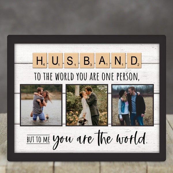 Husband Picture Frame, Special Unique Gift For Husband, Valentine's Day Gift Him, Anniversary Gift Husband, Birthday Gift Idea, Desk Frame