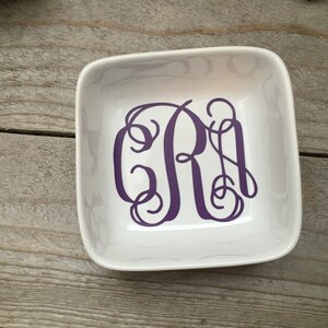 Monogrammed Jewelry Dish, Jewelry Dish, Wedding Gifts Personalized, Gifts for Bridesmaids, Rehearsal Dinner, Wedding Party Gifts, Wedding immagine 7