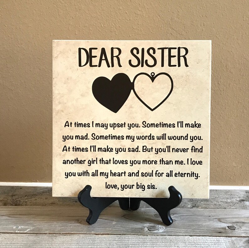 Gift for Sister, Birthday Day Gifts, Christmas Gifts, Personalized Gifts, Gifts for Her, Housewarming Gift, Sister Gifts,Decorative Tile, image 10