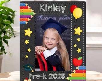 Personalized Preschool Graduation Frame, Kindergarten Photo Frame, Pre-K Frame, Table Picture Frame, Grandparent Gift, Kinder Grad Gift