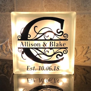 Monogrammed Personalized Wedding Gift, Wedding Shower Gift, Gift for Couple, Last Name Sign, Anniversary Gift, Jennifer's Craft Corner