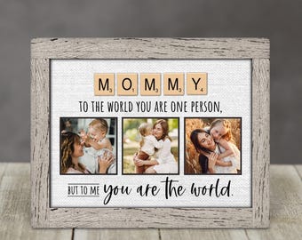 Mommy Photo Frame, Scrabble Tile Picture Frame, Gift for Mom, To Mom from Child, Mother's Day Gift Idea, Birthday Gift Mom, Christmas Gift