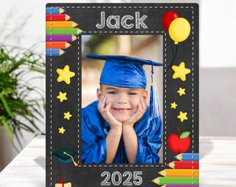 Personalized Preschool Graduation Frame, Kindergarten Photo Frame, Pre-K Frame, Table Picture Frame, Grandparent Gift, Kinder Grad Gift
