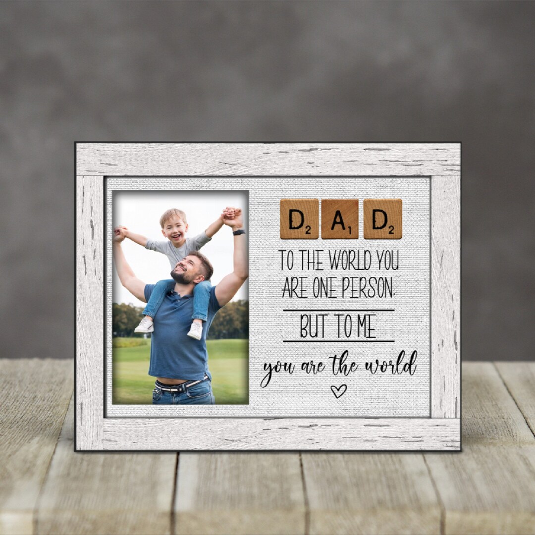 Daddy Scrabble Frame Scrabble Tile Picture Frame, Dad Photoframe, Gift for Dad, to Dad From ...