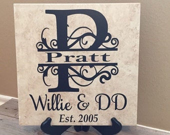 Personalized Tile, Name Tile, Mothers Day, Personalized Gift, Gifts for Her, Anniversary Gift, Wedding Gift, Gift for Mom, Decorative Tile