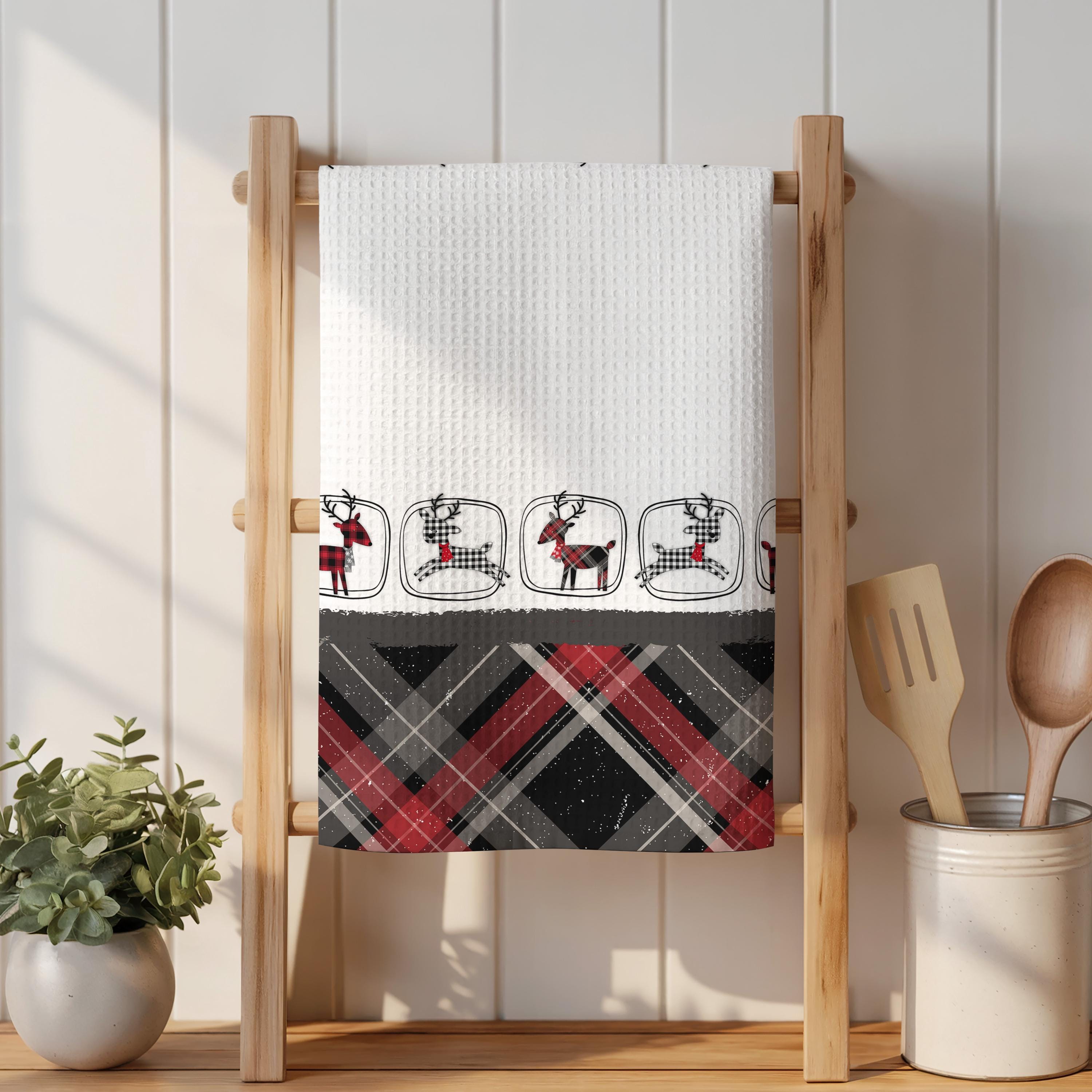 4 Pieces Buffalo Plaid Sunflower Oven Mitts And Pot Holder