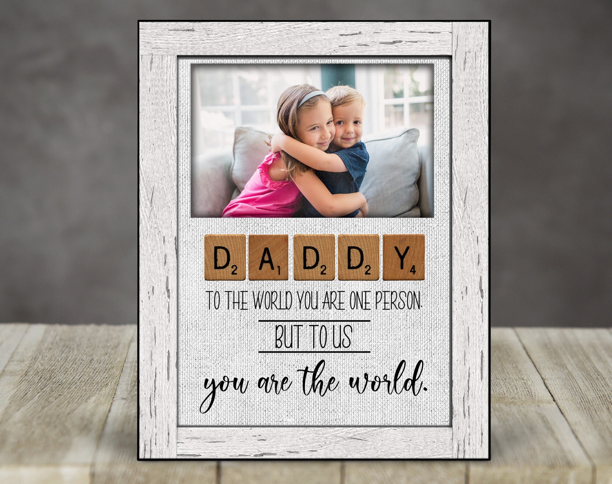 Daddy Scrabble Frame Scrabble Tile Picture Frame, Dad Photoframe, Gift for Dad, to Dad From ...