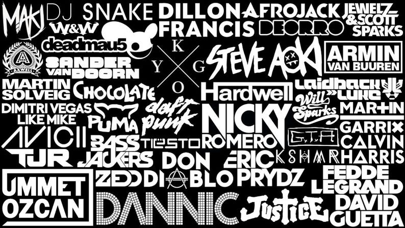 EDM Vinyl Decals - Etsy