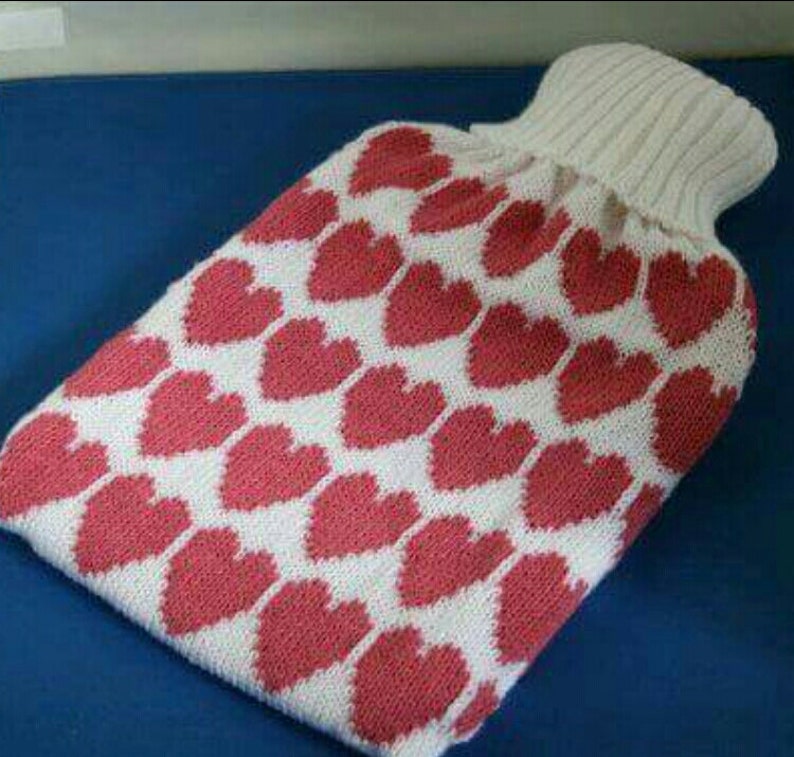Handmade Knitted Hot Water Bottle Cover Includes a 2ltr Hot Etsy UK