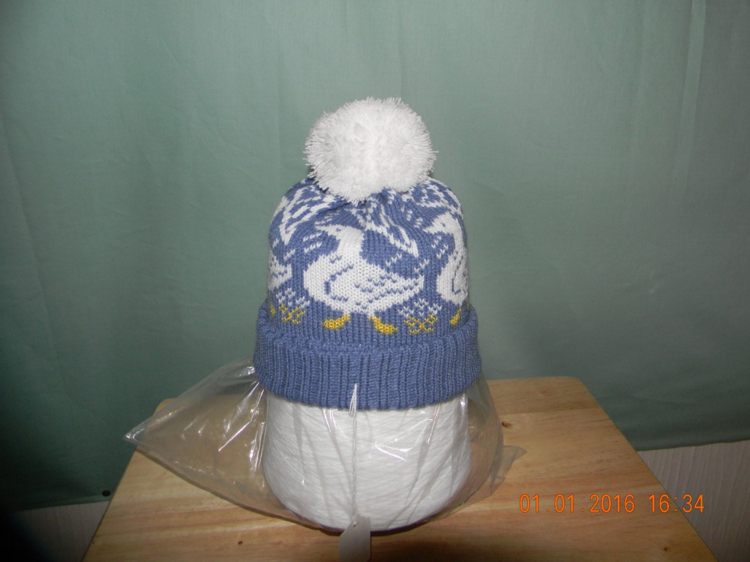 Handmade Duck With Umbrella Bobble Hat. Etsy UK