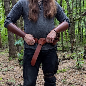 Ceinture en cuir de 5 cm de large pour Ren Faires, Cosplay Renaissance médiéval fait main
