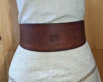 Slim Leather Waist Cinch: Customizable Obi Corset Belt