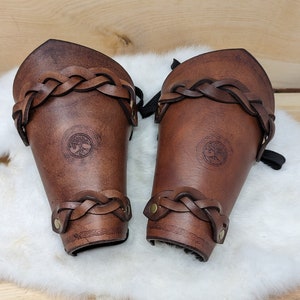 Women's Braided Leather Bracers (Multiple Leather Colors)