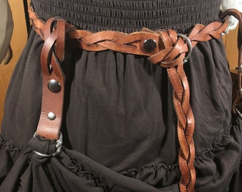 Braided Leather Skirt Hikes