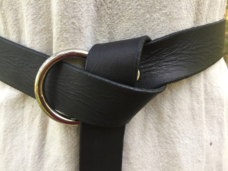 1-1/4 Wide Leather Ring Belt | Etsy