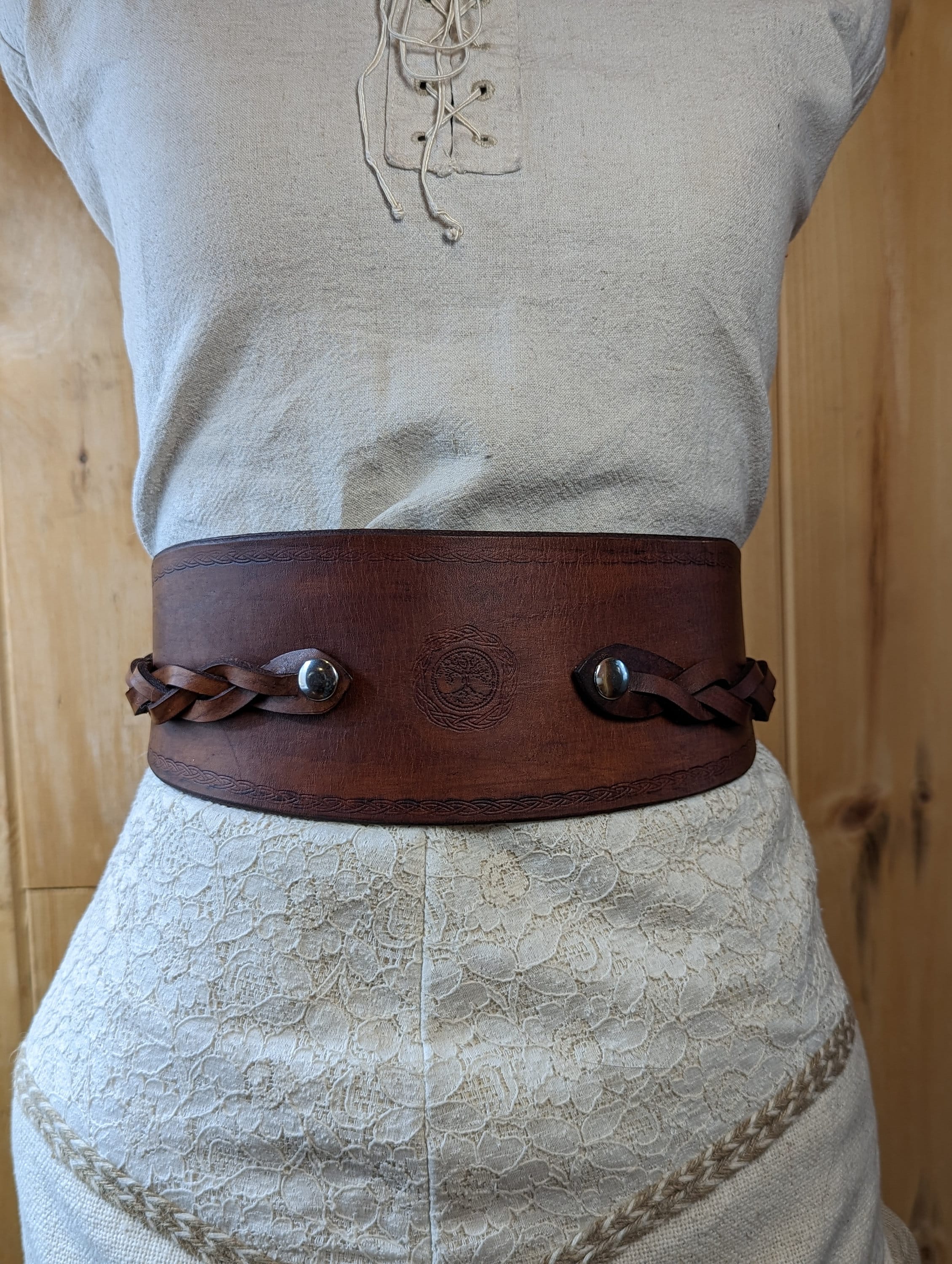 Medieval Steampunk Corset Wide Belt Women Knight Armor Middle Ages