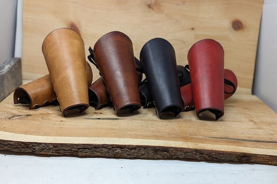 Women's Leather Bracers Pair (Multiple Leather & Metal Colors)