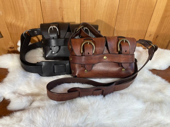 Leather Crossbody/Shoulder Bag With Buckles