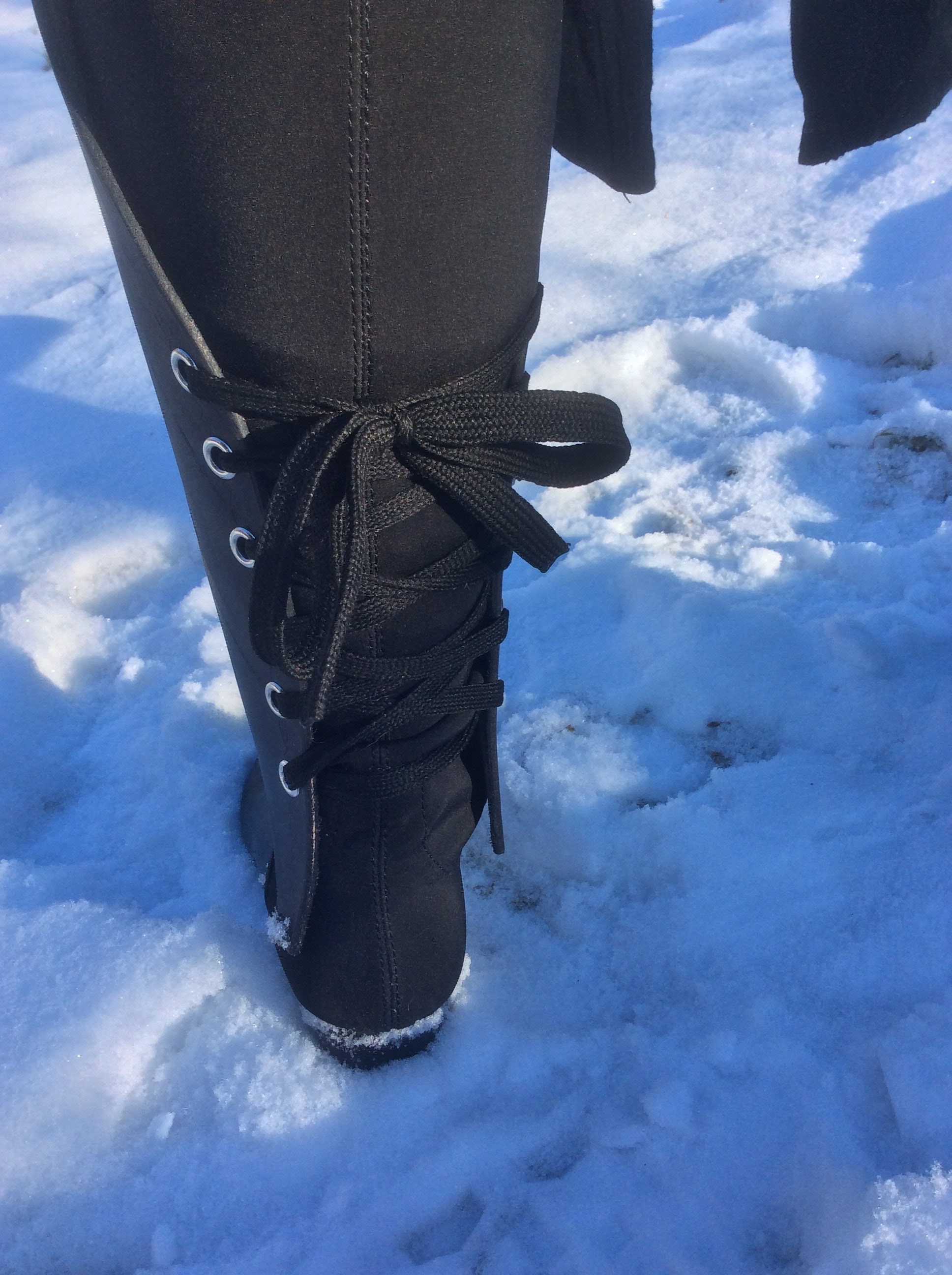 Women's Black Leather Leg Armor Pair greaves - Etsy