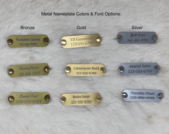 Personalized Engraved ID Dog Nameplate - Rivet On