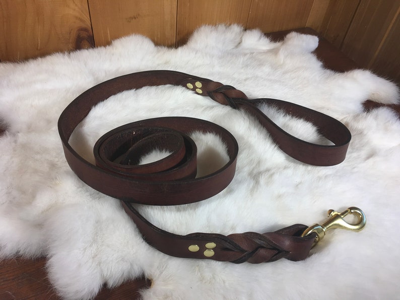 Personalized Leather Dog Leash With Name Etsy