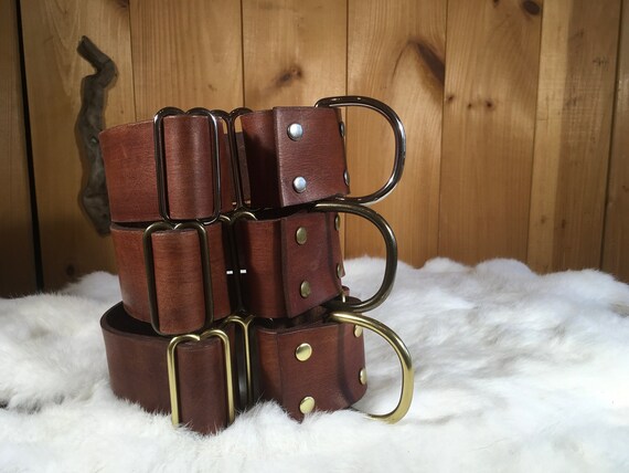 2 inch leather martingale collar