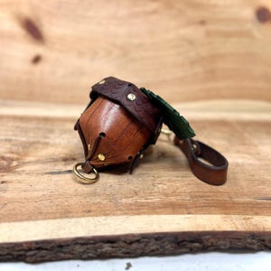 Leather Acorn Belt Pouch: Cottagecore Costume, Wood Elf Garb, Custom Colors
