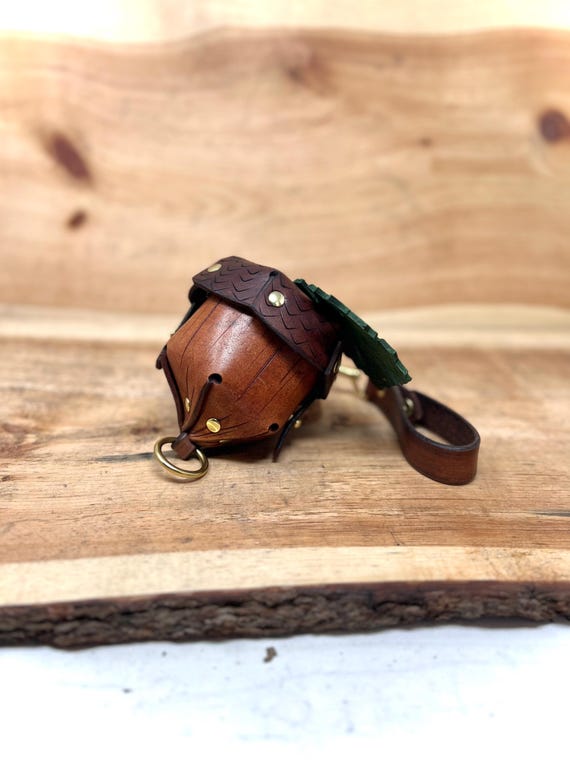 Leather Acorn Belt Pouch: Cottagecore Costume, Custom Colors