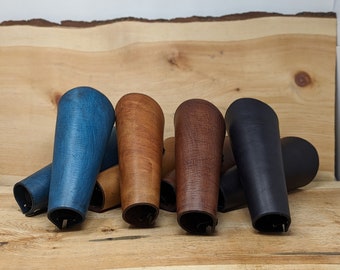Handmade Leather Bracers: Customizable Forearm Armor Pair