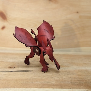Little Leather Dragon Figurines/Miniatures (Customize in Your Choice of Leather And Metal Color)