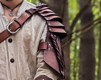 Druid Pauldrons, Dryad Pauldrons, LARP, Renaissance Festival
